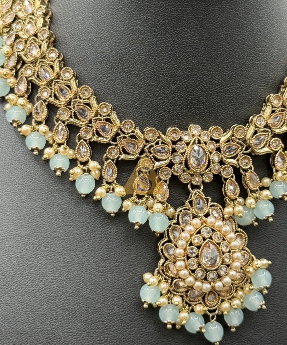 Polki Pearl Necklace - Image 9