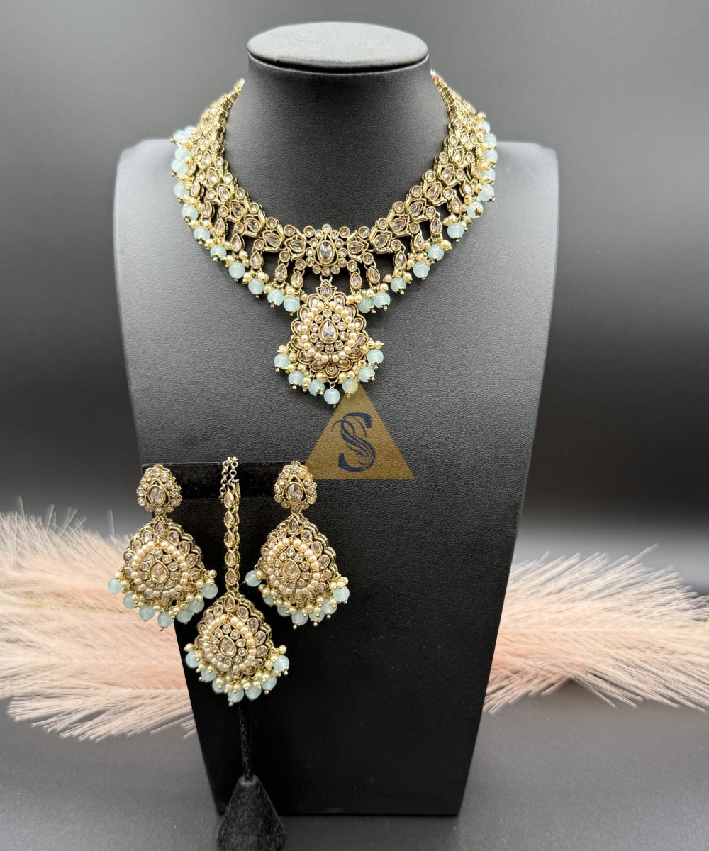 Polki Pearl Necklace - Image 8