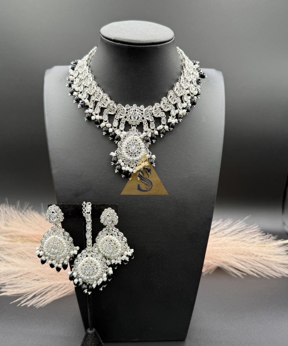 Polki Pearl Necklace - Image 3